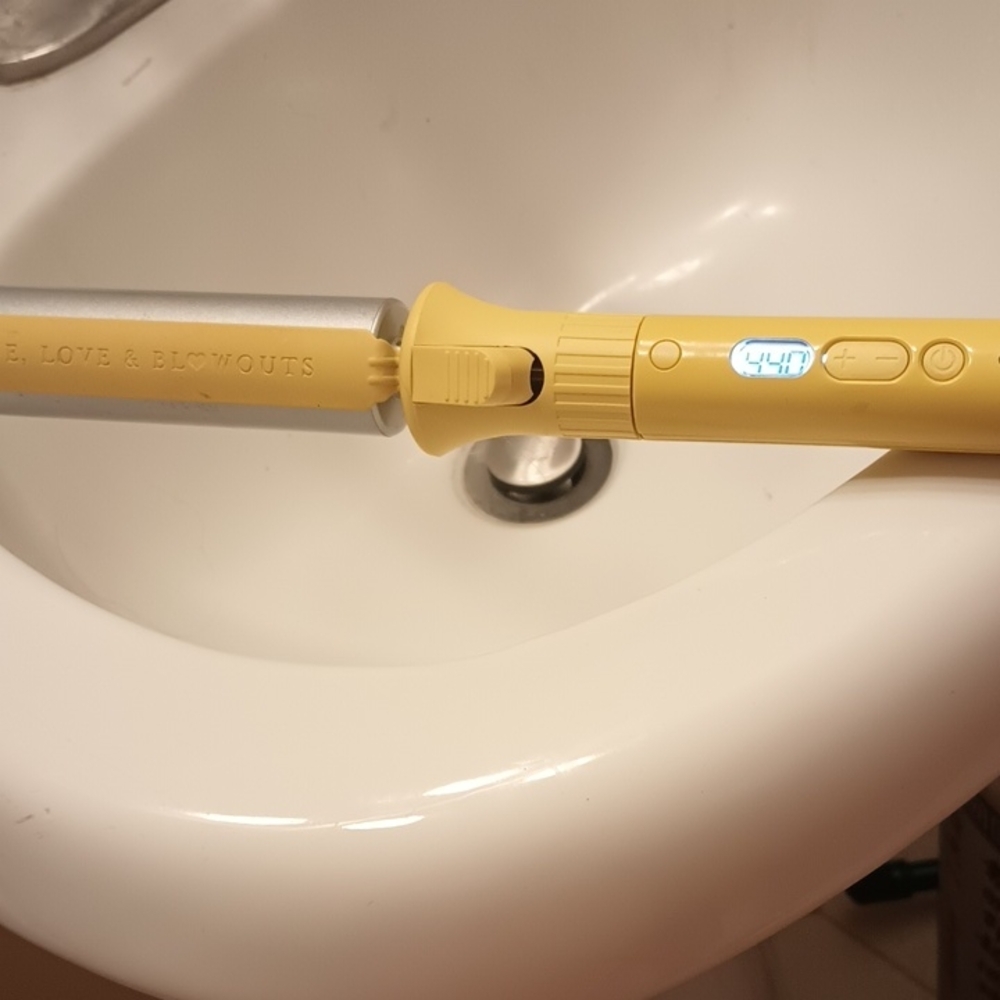 Drybar Yellow and Silver Curling Iron